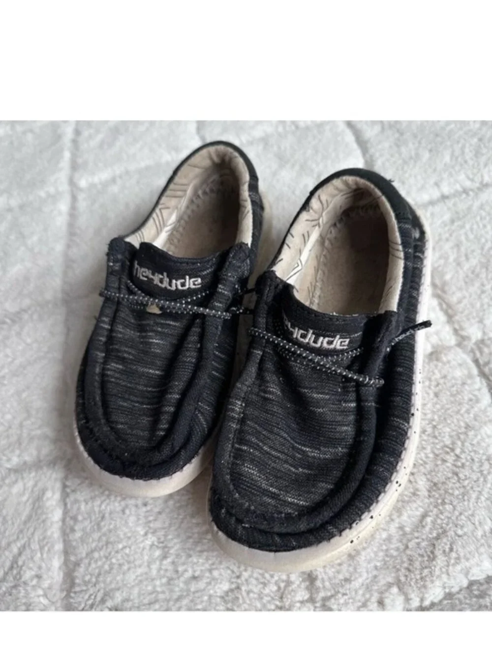 Hey Dude | Wally Youth Stretch Black | Size K11